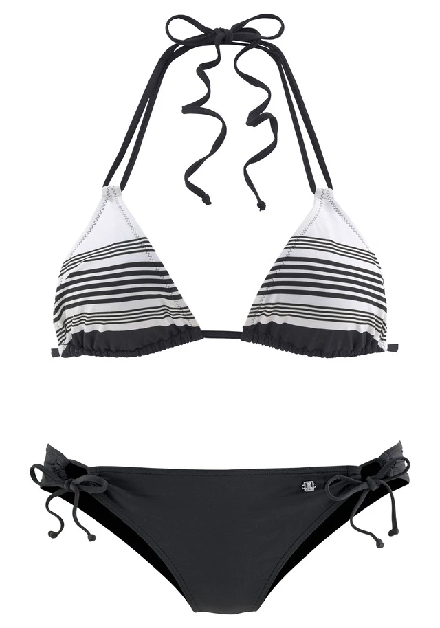JETTE Triangel-Bikini, Mit Modernem Streifendesign 4 JETTE Triangel-Bikini, Mit Modernem Streifendesign – Bild 2