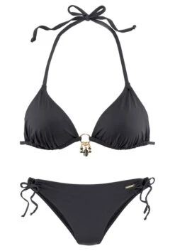 Bruno Banani Triangel-Bikini, Mit Gold-schwarzenen Accessories -Sunseeker Bikinis Geschaft cb3aed9b7026b578af436480199d6a96