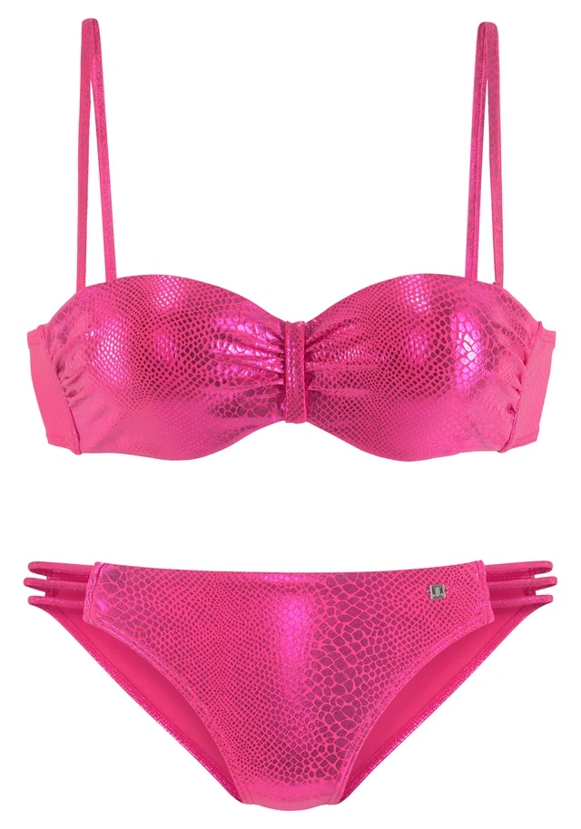 JETTE Bügel-Bandeau-Bikini, Mit Modischer Glanzbeschichtung 4 JETTE Bügel-Bandeau-Bikini, Mit Modischer Glanzbeschichtung – Bild 2