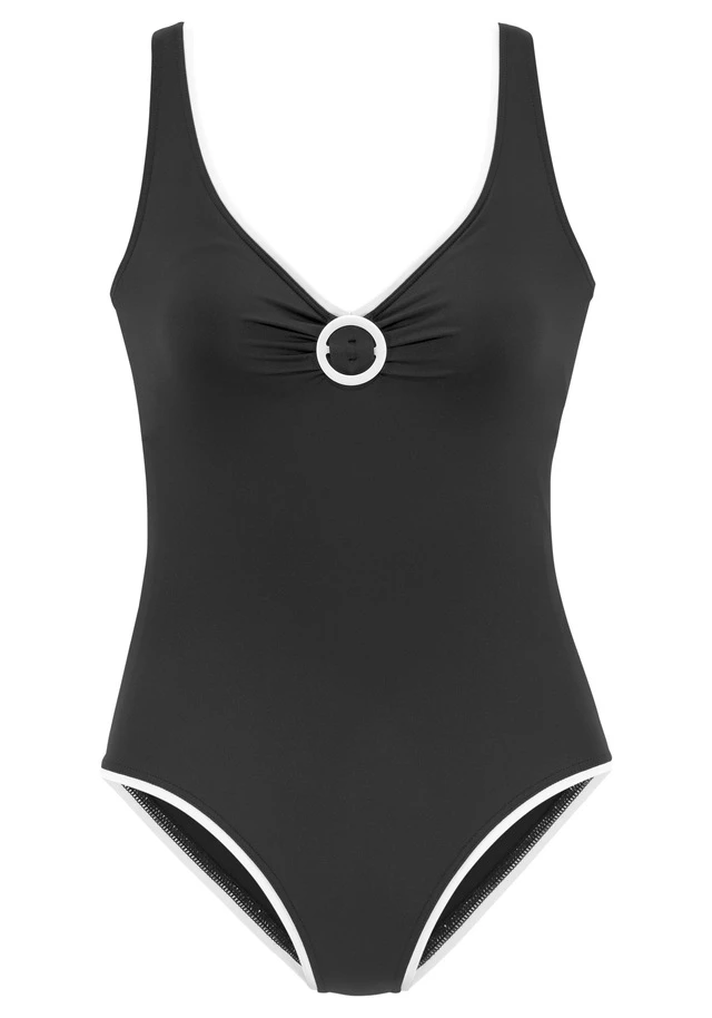 Vivance Badeanzug »Lorena«, Mit Detail Vorne Und Kontrastfarbenem Piping 4 Vivance Badeanzug »Lorena«, Mit Detail Vorne Und Kontrastfarbenem Piping – Bild 2