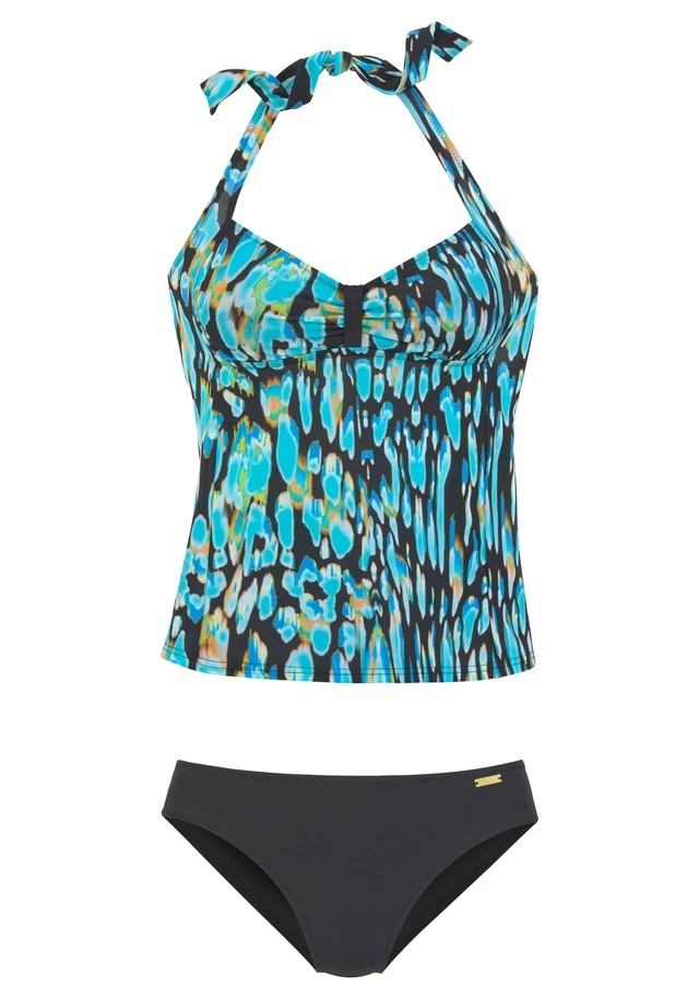 Petite Fleur Tankini, Mit Türkisfarbenem Druck 4 Petite Fleur Tankini, Mit Türkisfarbenem Druck – Bild 2