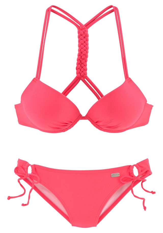 Buffalo Push-Up-Bikini, Mit Geflochtenem Rückendetail 8 Buffalo Push-Up-Bikini, Mit Geflochtenem Rückendetail – Bild 6