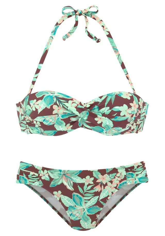 S.Oliver Bügel-Bandeau-Bikini, (2er-Pack), Florales Design 4 S.Oliver Bügel-Bandeau-Bikini, (2er-Pack), Florales Design – Bild 2