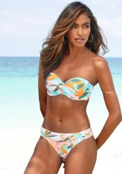 Sunseeker Bügel-Bandeau-Bikini, Mit Blätterdruck -Sunseeker Bikinis Geschaft 7da36b7495333e258e73536d49dce028