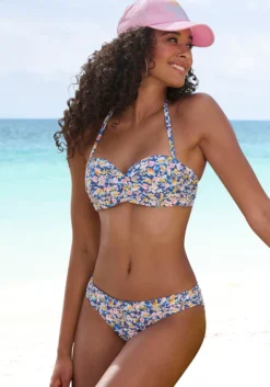 Buffalo Bügel-Bandeau-Bikini, Im Floralen Design