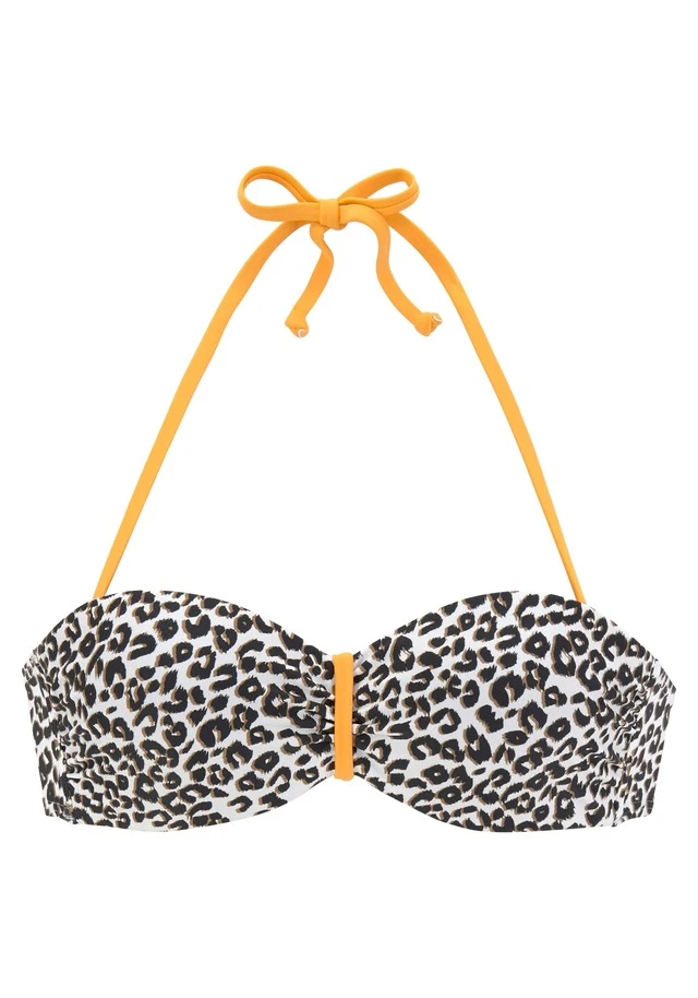 Buffalo Bügel-Bandeau-Bikini-Top »Kitty«, Mit Animalprint Und Kontrastfarbenen Details 4 Buffalo Bügel-Bandeau-Bikini-Top »Kitty«, Mit Animalprint Und Kontrastfarbenen Details – Bild 2