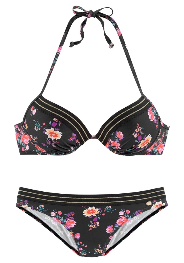 JETTE Push-Up-Bikini, Mit Goldenem Lurexfaden 4 JETTE Push-Up-Bikini, Mit Goldenem Lurexfaden – Bild 2